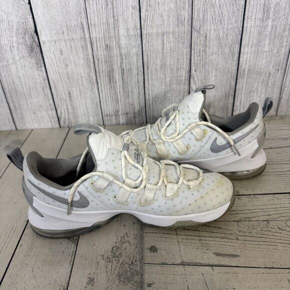 Nike LeBron James 13 Low Men's White & Gray Size US 13 Basketball Sneakers - Picture 7 of 9